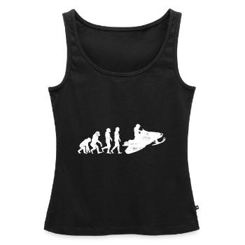 Snowmobile evolution gift snow sledge - Women’s Premium Organic Tank top - black - Front - AI Model Female 172 light (172cm)