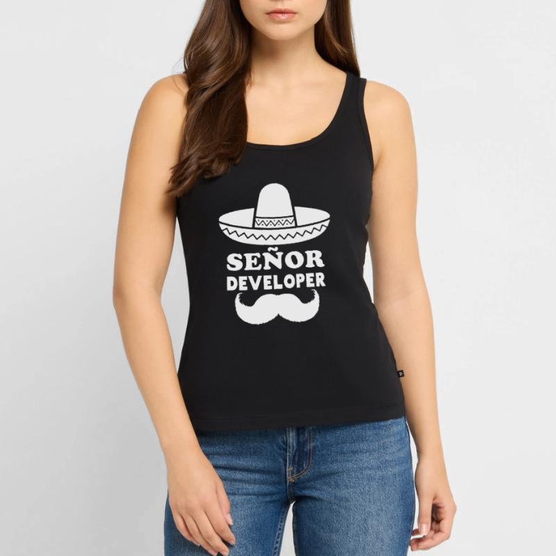 Señor Developer | Nerd & Programmierer Witze Frauen Premium Organic Tank Top