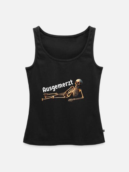 Muedes Skelett ausgemerzt - Frauen Premium Organic Tank Top - Schwarz