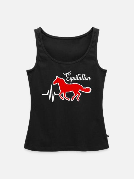 Herzfrequenzreiten - Frauen Premium Organic Tank Top - Schwarz