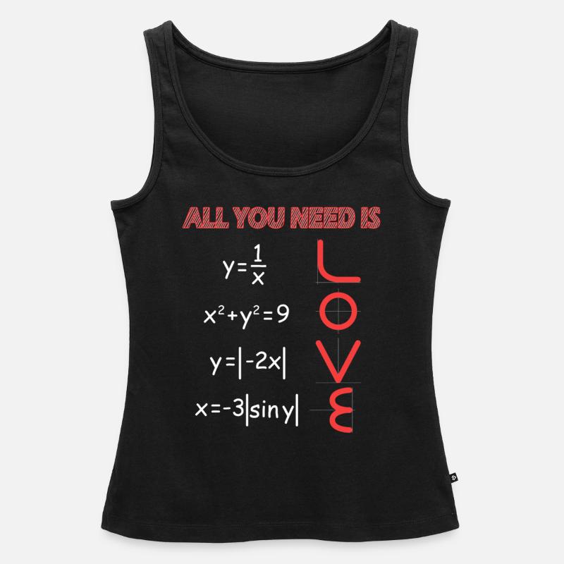 Math Math School Physics Professeur de mathématiques - Débardeur bio Premium Femme - noir