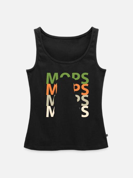 Mops Hundeliebe Hundefreund - Frauen Premium Organic Tank Top - Schwarz