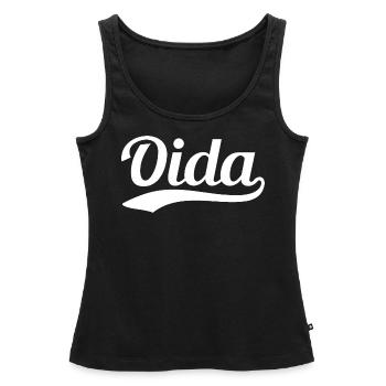 Oida Swoosh - Débardeur bio Premium Femme - noir - Devant - AI Model Female 172 light (172cm)