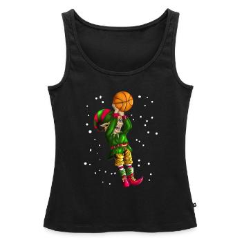 Basketball Weihnachtself spielt Basketballgeschenk - Frauen Premium Organic Tank Top - Schwarz - Vorne - AI Model Female 172 light (172cm)
