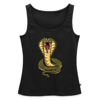 serpent serpent reproduction terrarium serpent venimeux - Débardeur bio Premium Femme - noir - Devant - AI Model Female 172 light (172cm)