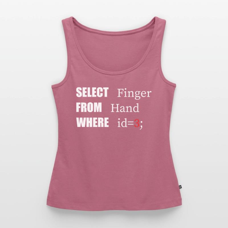 Hand Select Finger, Funny code. Coders Language Women’s Premium Organic Tank top