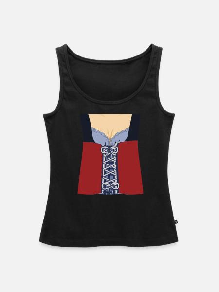 Dirndl Tracht - Frauen Premium Organic Tank Top - Schwarz