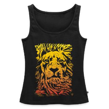 Lion - Débardeur bio Premium Femme - noir - Devant - AI Model Female 172 light (172cm)