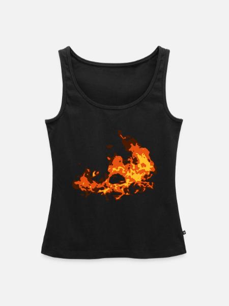 Feuer - Frauen Premium Organic Tank Top - Schwarz