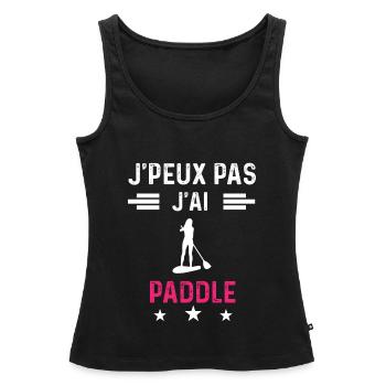 je peux pas j'ai paddle drôle femme - Débardeur bio Premium Femme - noir - Devant - AI Model Female 172 light (172cm)