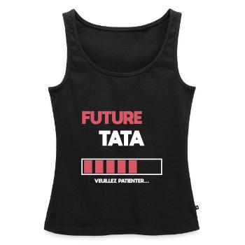 zukünftige Tante Geschenk Tante - Frauen Premium Organic Tank Top - Schwarz - Vorne - AI Model Female 172 light (172cm)