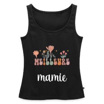 Beste Oma Boho Bohemian Blumen Oma Geschenk - Frauen Premium Organic Tank Top - Schwarz - Vorne - AI Model Female 172 light (172cm)