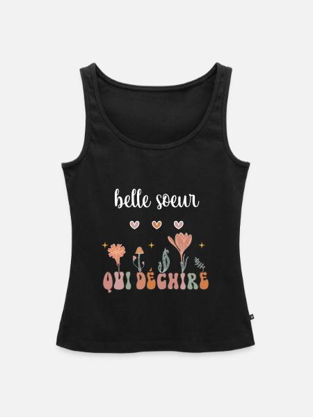 Stiefschwester reißt Boho böhmische Blumen - Frauen Premium Organic Tank Top - Schwarz