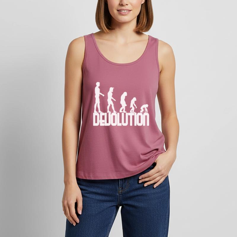 Devolution Evolution schlichtes Design Frauen Premium Organic Tank Top