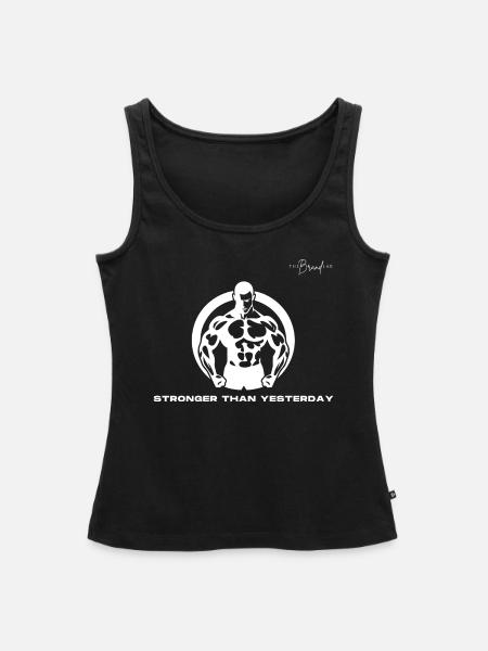 Stronger Than Yesterday - Frauen Premium Organic Tank Top - Schwarz
