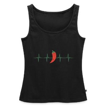 Piquant Piments De Jalapeno cadeau - Débardeur bio Premium Femme - noir - Devant - AI Model Female 172 light (172cm)