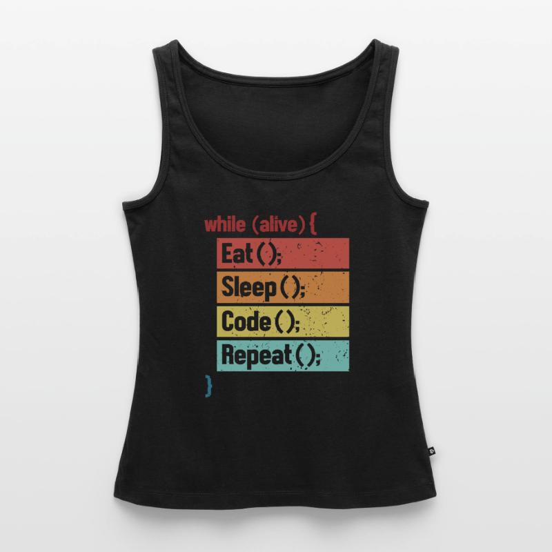 Eat Sleep Code Repeat Software Engineer Coder Débardeur bio Premium Femme