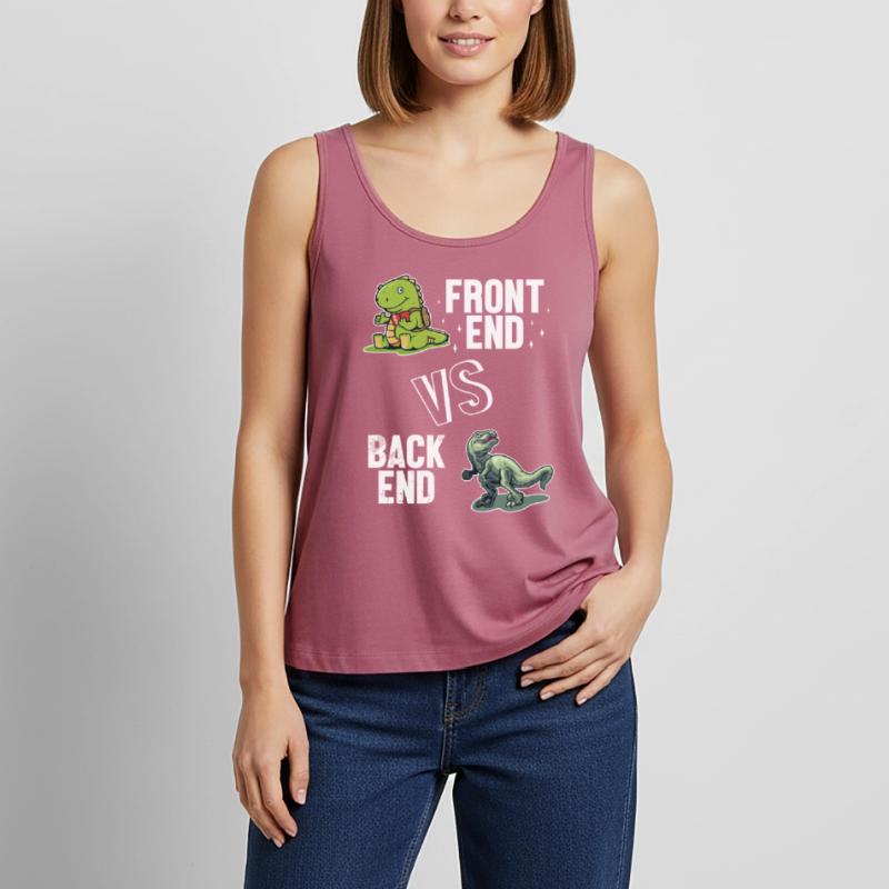 Frontend vs. Backend Developer Full Stack Women’s Premium Organic Tank top