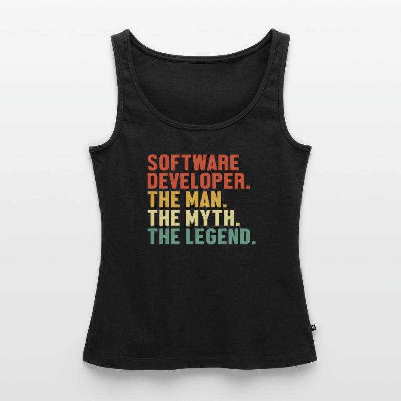 Software Developer Man Myth Legend Coder Software Women’s Premium Organic Tank top