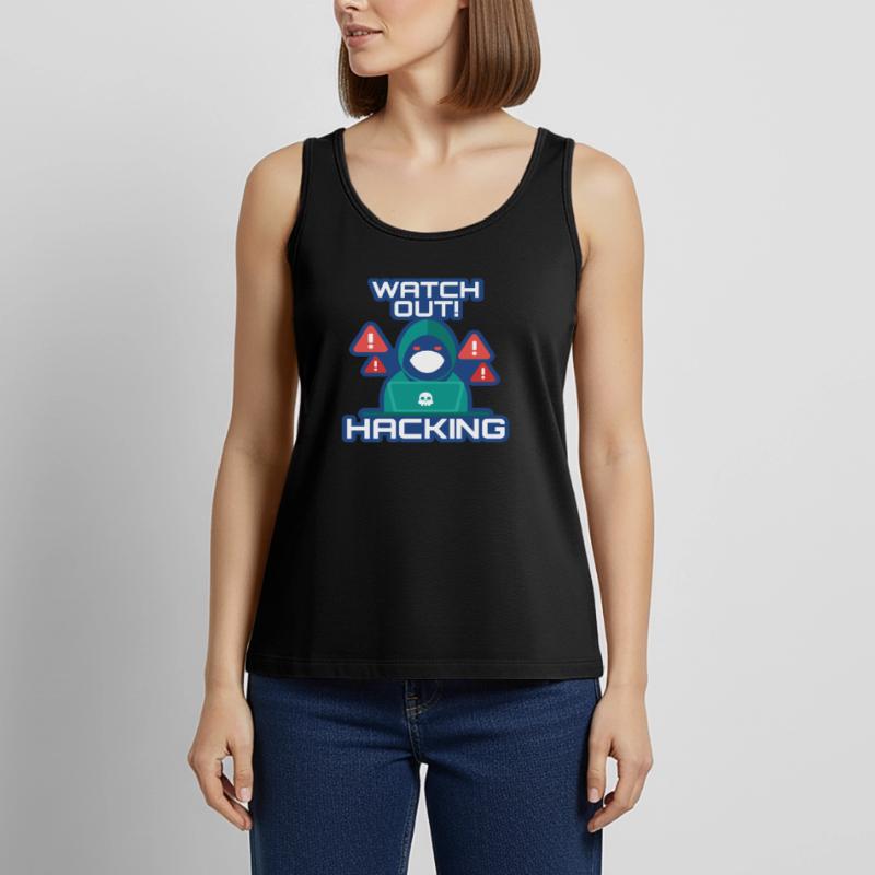 Watch Out Hacking Full Stack Coder Software Women’s Premium Organic Tank top