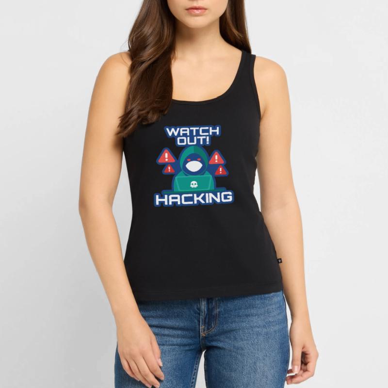 Watch Out Hacking Full Stack Coder Software Women’s Premium Organic Tank top