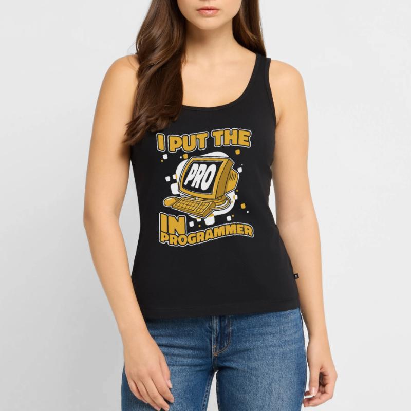 J’ai mis le pro dans Programmeur Developer Coder Débardeur bio Premium Femme