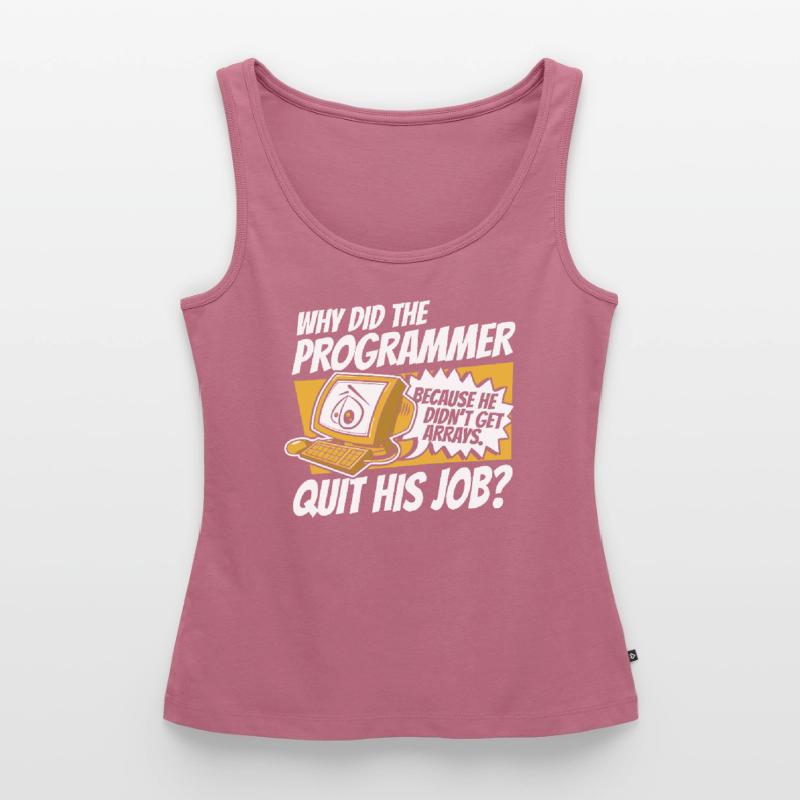 Why Did Programmer Quit Job Developer Coder Women’s Premium Organic Tank top
