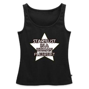 Stardust en combinaison humaine Stardust fun star - Débardeur bio Premium Femme - noir - Devant - AI Model Female 172 light (172cm)