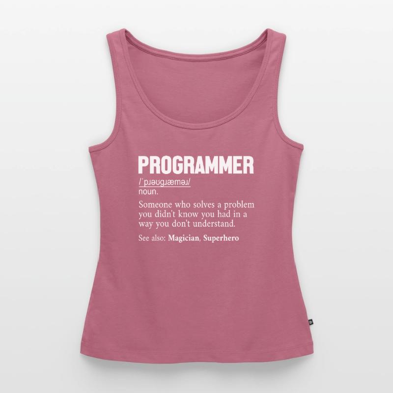 Programmer Definition Software Developer Coder Women’s Premium Organic Tank top