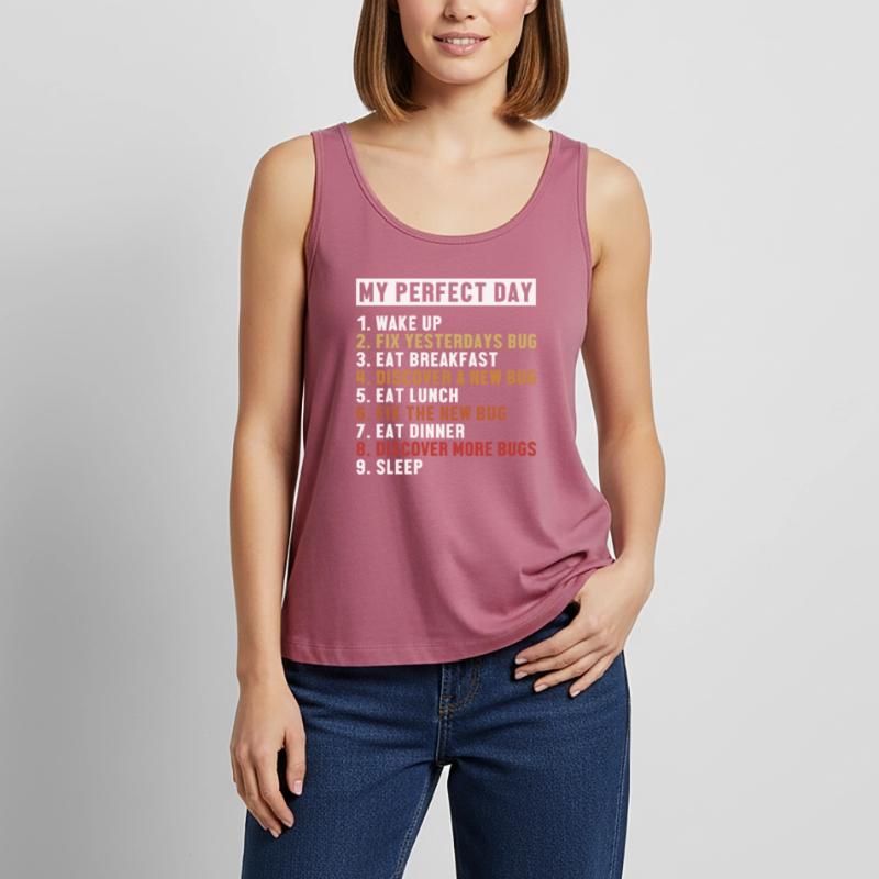 Fix Bugs Perfect Day Developer Coder Programmer Women’s Premium Organic Tank top