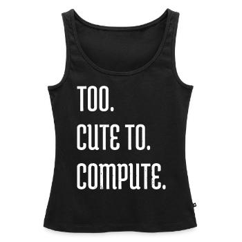 statement hacking coding hacking code - Women’s Premium Organic Tank top - black - Front - AI Model Female 172 light (172cm)