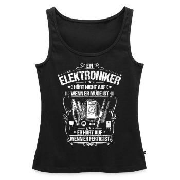 Elektroniker/Elektronik/Elektrizität/Elektriker - Frauen Premium Organic Tank Top - Schwarz - Vorne - AI Model Female 172 light (172cm)