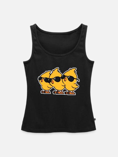 Chicks - Frauen Premium Organic Tank Top - Schwarz