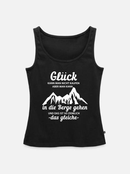 Glück In Den Bergen - Frauen Premium Organic Tank Top - Schwarz