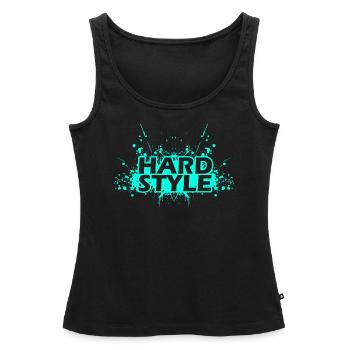 Hardstyle - Frauen Premium Organic Tank Top - Schwarz - Vorne - AI Model Female 172 light (172cm)