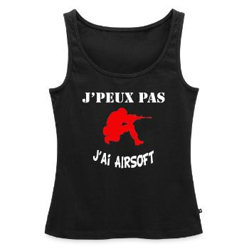 J peux pas j ai airsoft pour joueurs softgun AEG - Débardeur bio Premium Femme - noir - Devant - AI Model Female 172 light (172cm)