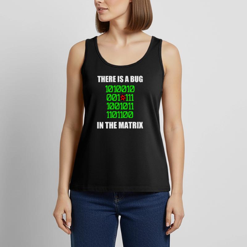 There is a bug in matrix ladybug pun, binary Women’s Premium Organic Tank top