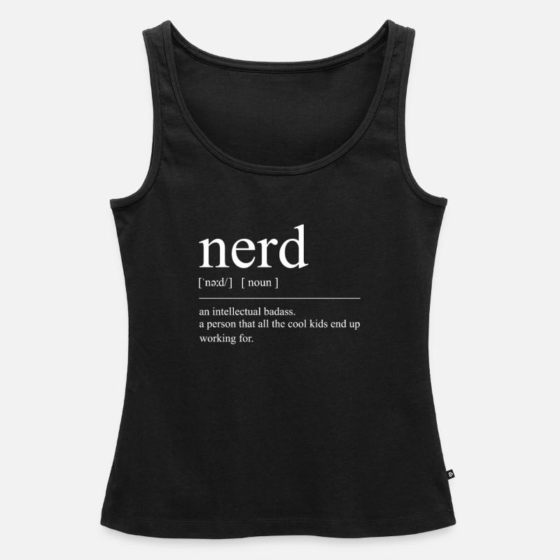 Programmer Nerd Tech It Coder Hacker Meaning - Women’s Premium Organic Tank top - black