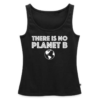 Il n’y a pas de plan B | Planète B, Changement climatique - Débardeur bio Premium Femme - noir - Devant - AI Model Female 172 light (172cm)