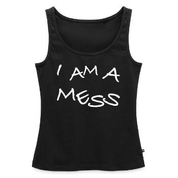 Ich bin ein Chaot | lustige Sprüche, Sarkasmus - Frauen Premium Organic Tank Top - Schwarz - Vorne - AI Model Female 172 light (172cm)