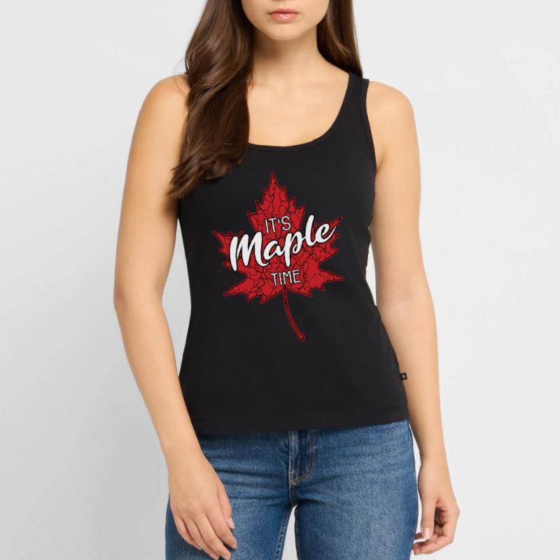 C’est l’heure de l’érable Maple Leaf Maple Tree Maple Leaf Maple Leaf Débardeur bio Premium Femme