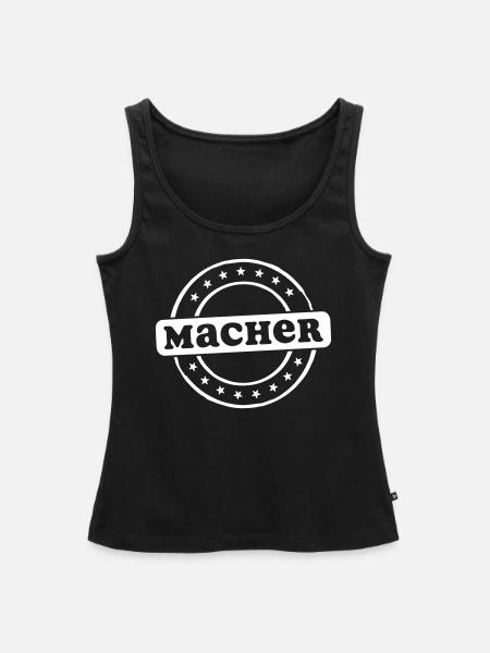 Macher - Frauen Premium Organic Tank Top - Schwarz