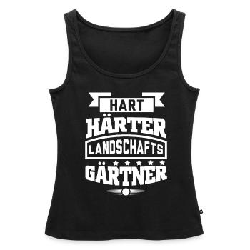 Hart Härter Landschaftsgärtner Garten Gärtner - Frauen Premium Organic Tank Top - Schwarz - Vorne - AI Model Female 172 light (172cm)