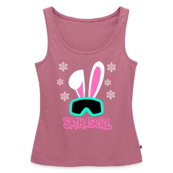 Skihaserl - Frauen Premium Organic Tank Top - Mauve - Vorne - AI Model Female 172 light (172cm)