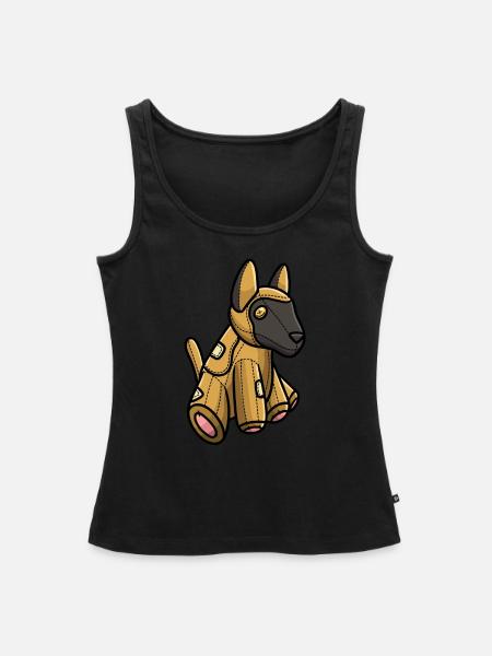 Malinois Hund Kuscheltier Motiv - Frauen Premium Organic Tank Top - Schwarz