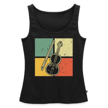 Violin Violinist Violinist - Women’s Premium Organic Tank top - black - Front - AI Model Female 172 light (172cm)