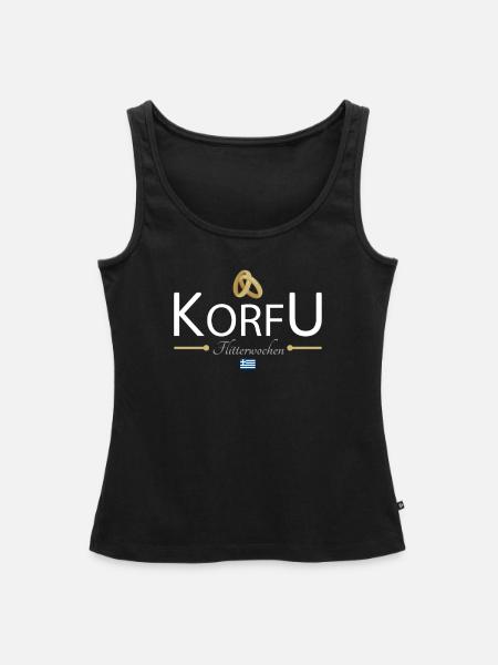 Flitterwochen Korfu - Frauen Premium Organic Tank Top - Schwarz