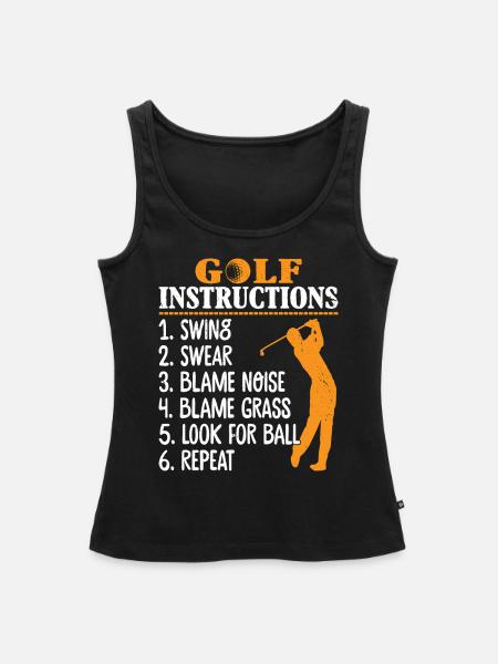 Golfer Golfen Golf Anleitung - Frauen Premium Organic Tank Top - Schwarz