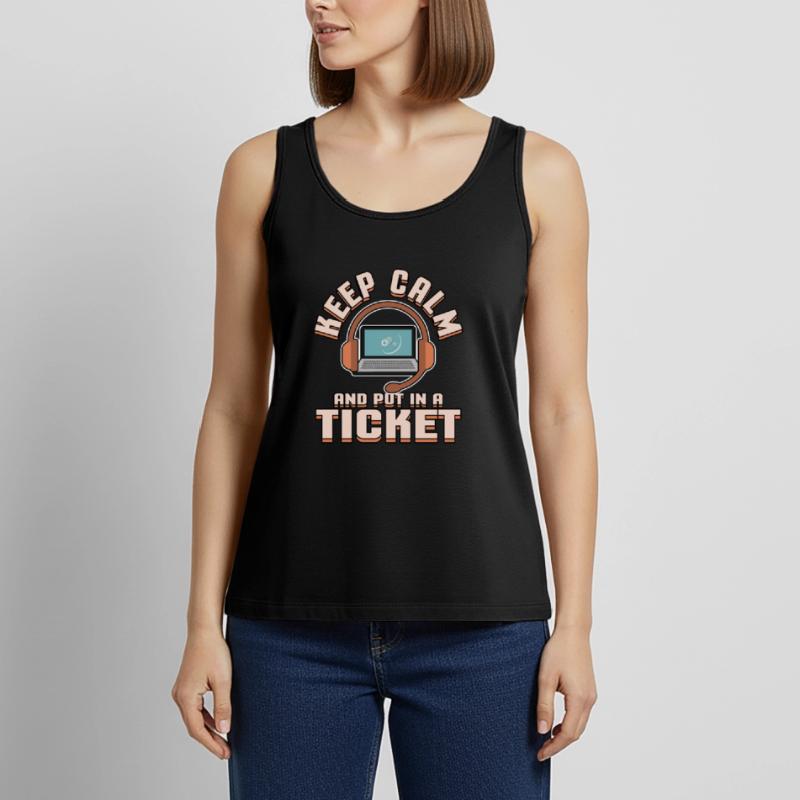 Tech support Ticket Computerproblem Bug Informatik Frauen Premium Organic Tank Top