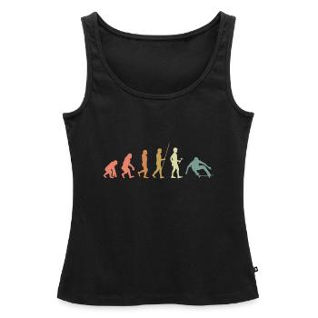 Skater Skateboard Gift Halfpipe Sk8 Ollie - Women’s Premium Organic Tank top - black - Front - AI Model Female 172 light (172cm)
